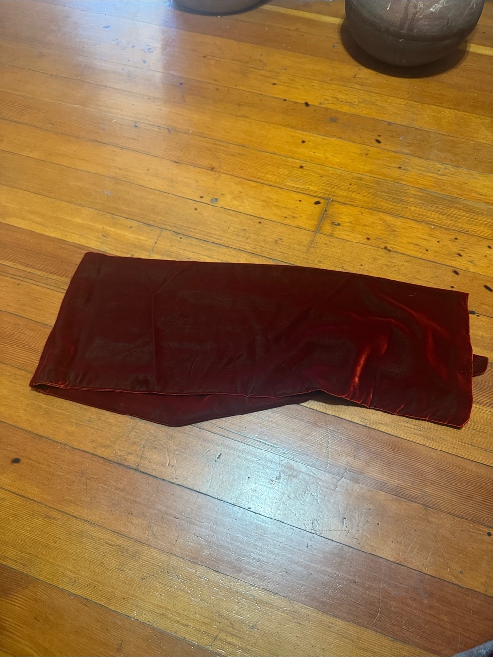 Deep Red Velvet Scarf